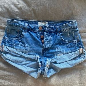 One Teaspoon bandit denim shorts size 26